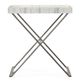 Century® Compositions White Tray Table with Pewter Base-1