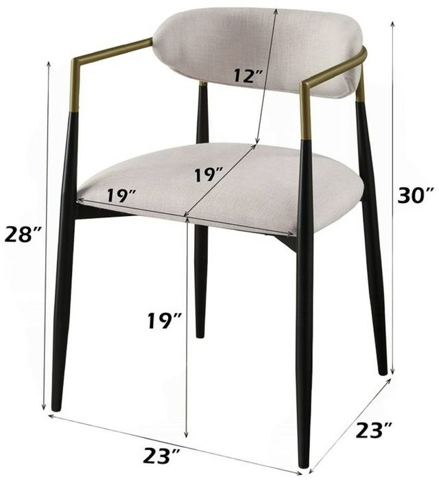 ACME Furniture Jaramillo 2-Piece Beige/Black Arm Chair Set-2