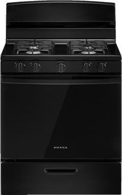 Amana® 30" Black Freestanding Gas Range