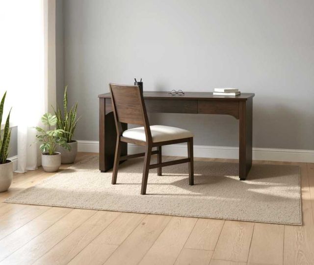 International Furniture Direct Dark Mezquite Stained Dark Desk-1