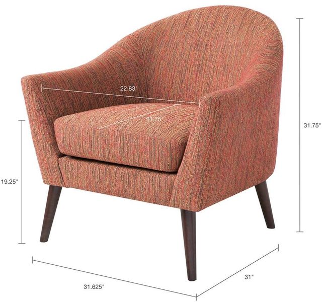 Olliix by Madison Park Red Grayson Mid-Century Accent Chair-1