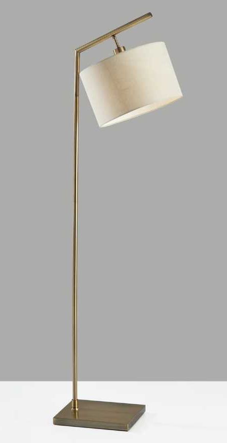Adesso® Reynolds Antique Brass Floor Lamp-1