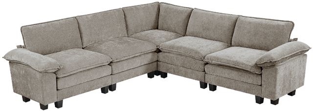 Homelegance® Dublin 5-Piece Dark Pewter Modular Sectional-0