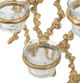 A & B Home Clear/Gold/White Candle Holder-2