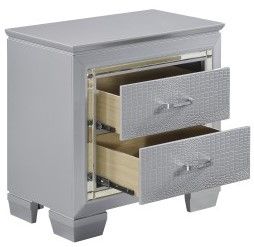Mazin Furniture Allura Silver Nightstand-2