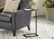 Hammary® Hidden Treasures Glass Top C-Table with Silver Leaf Base-1