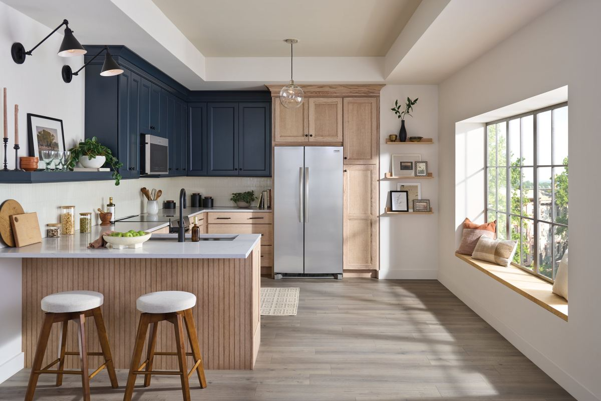 Side by Side Refrigerator in Modern Kitchen