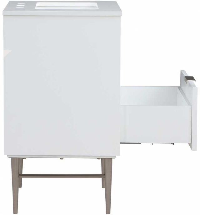 Meridian Furniture Modernist Chrome/White 24" Bathroom Vanity-4