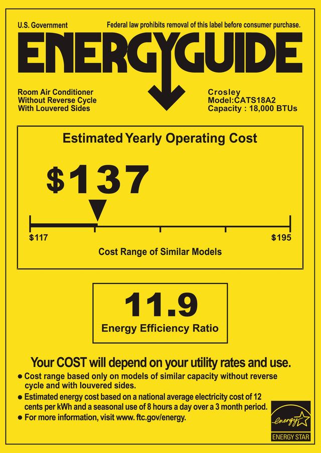Crosley® 18,000 BTU White Window Mount Air Conditioner-0