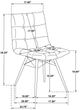 Coaster® Aiken 4-Piece Saddle Brown Upholstered Dining Side Chair-2