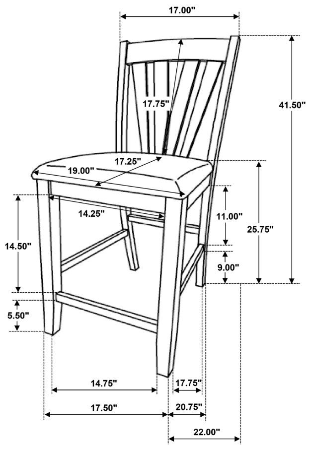Coaster® Canfield 2-Piece Brown Counter Stool Set-2