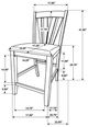 Coaster® Canfield 2-Piece Brown Counter Stool Set-2