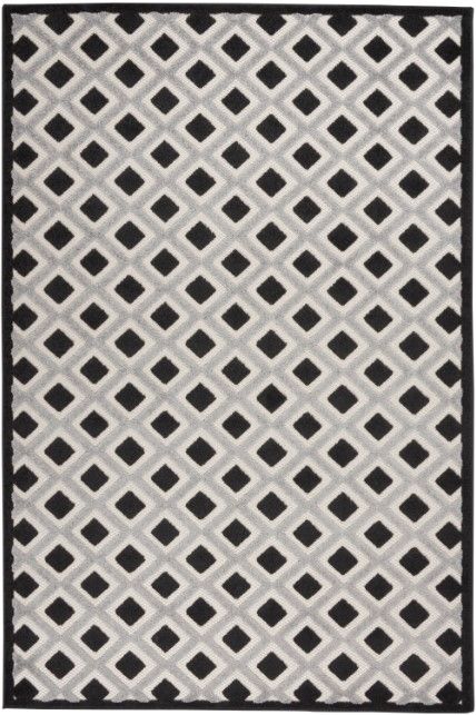 Nourison Home™ Aloha Black White 5'x8' Style 3 Area Rug-0