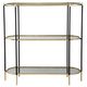 A & B Home Bertram Black/Gold 3-Tier Console Table-1
