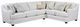 Fusion Furniture Durango Pewter 2-Piece White L-Shape Sectional-0