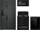 Amana® 4 Piece Black Kitchen Package -0