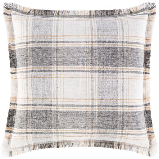 Surya Glenwood Charcoal 20"x20" Toss Pillow with Down Insert-0
