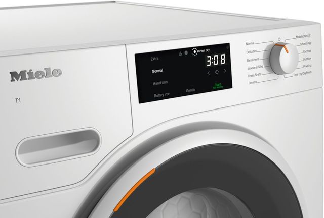 Miele 24" Lotus White Front Load Ventless Electric Dryer-2