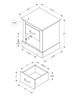 Monarch Specialties Inc. Dark Brown 21" Knotty Oak Accent Table with 1 Drawer-2