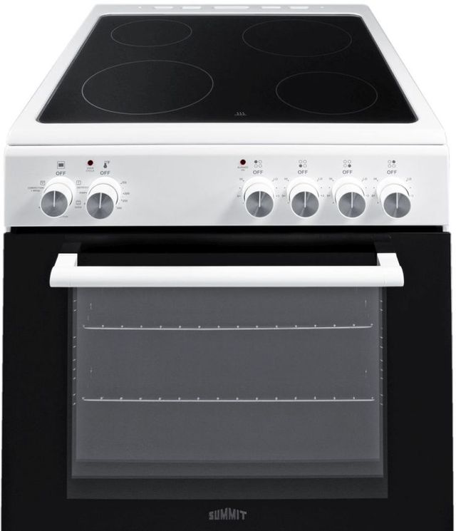 Summit® 23" White Freestanding Electric Range -3