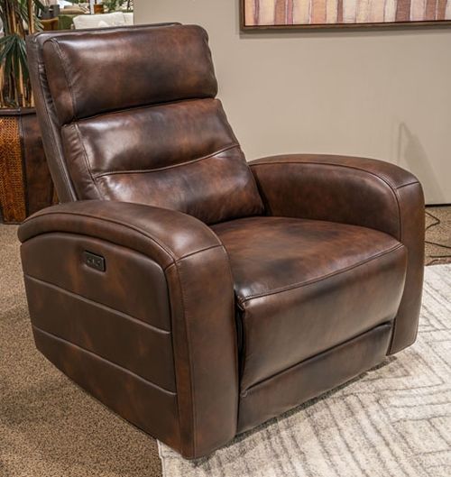 Signature Design by Ashley® Gruaro Storm Leather Power Swivel Rocker Recliner-1
