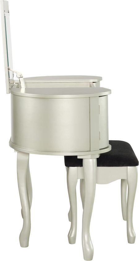 Linon Paloma 2-Piece Silver Vanity Set-3