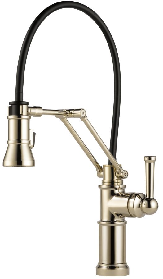 Brizo Artesso® Brilliance® Polished Nickel Single Handle Articulating Kitchen Faucet-0