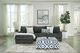 Albany Industries 2-Piece Tweed Gunmetal Left-Arm Facing Sectional-1
