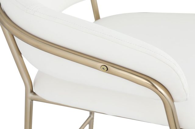Meridian Furniture Yara Brushed Brass/Cream Counter Stool-3