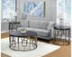 Elements International Ester 3-Piece Chrome/Black Occasional Table Set-0