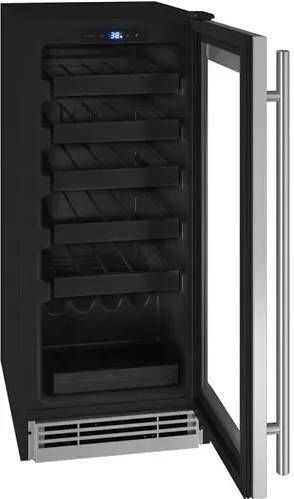 U-Line® 1-Class 15" 3.0 Cubic Feet Black Freestanding/Built In Wine Refrigerator-1