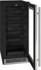 U-Line® 1-Class 15" 3.0 Cubic Feet Black Freestanding/Built In Wine Refrigerator-1