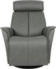 Fjords® Relax Venice Grey Small Dual Motion Swivel Recliner-1