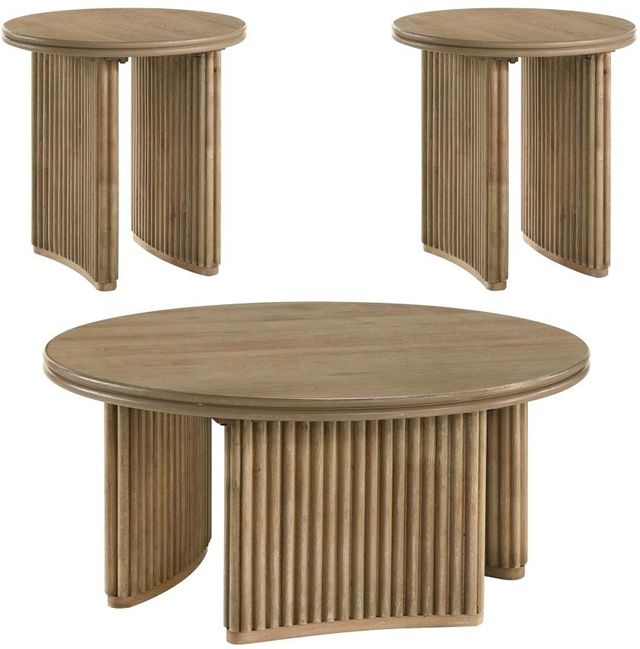 Coaster® Adina 3-Piece Distressed Light Brown Table Set-0