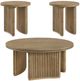 Coaster® Adina 3-Piece Distressed Light Brown Table Set-0