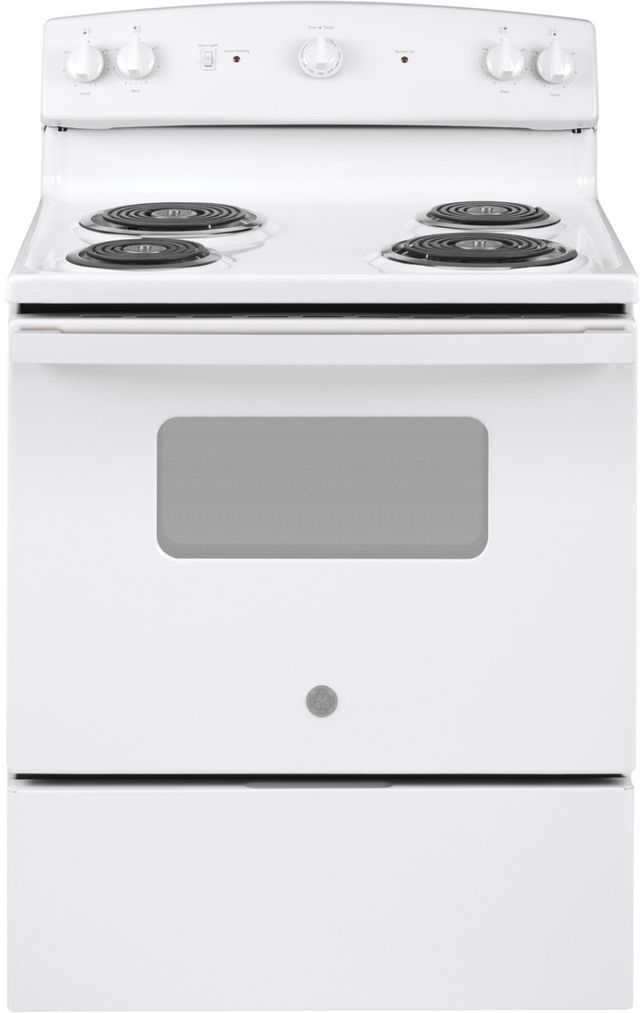 GE® 30" White Freestanding Electric Range-0