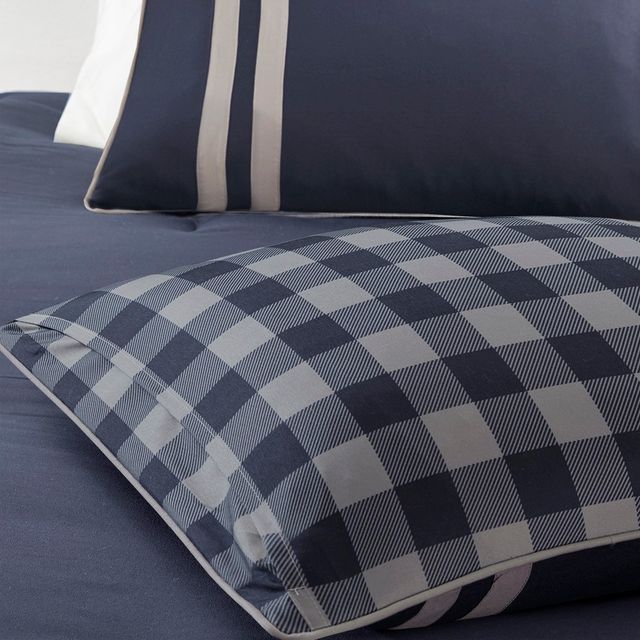 Olliix by Intelligent Design Oxford Navy Full/Queen Reversible Comforter Set-3