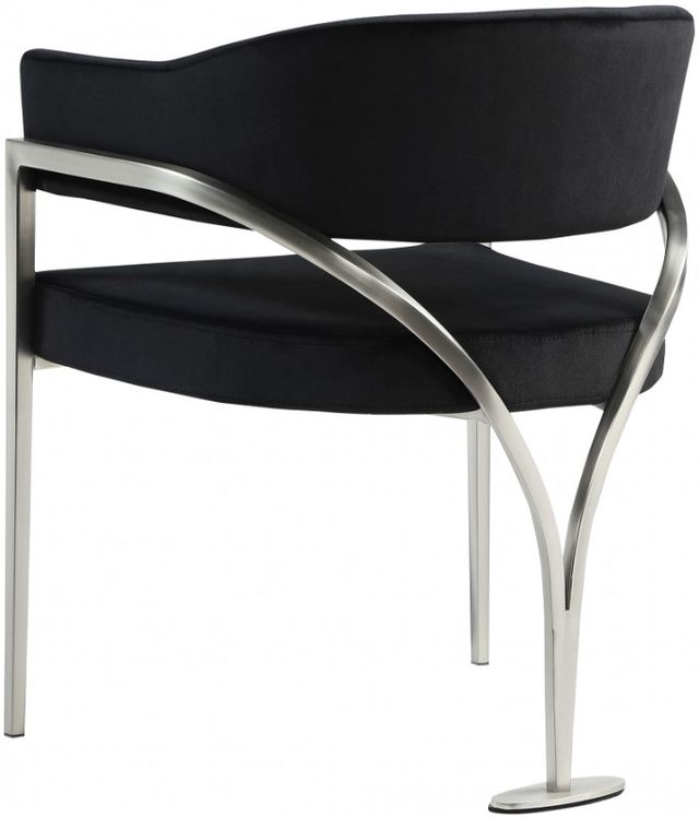 Meridian Furniture Madelyn Black/Chrome Velvet Dining Chair-2