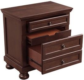 Mazin Furniture Begonia Cherry Brown Nightstand-2