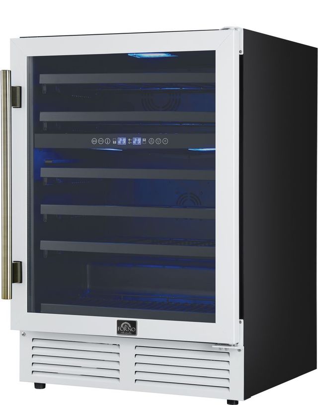 FORNO® Bacchino Series Alta Qualita 24" 4.8 Cu. Ft. White Wine Cooler -1