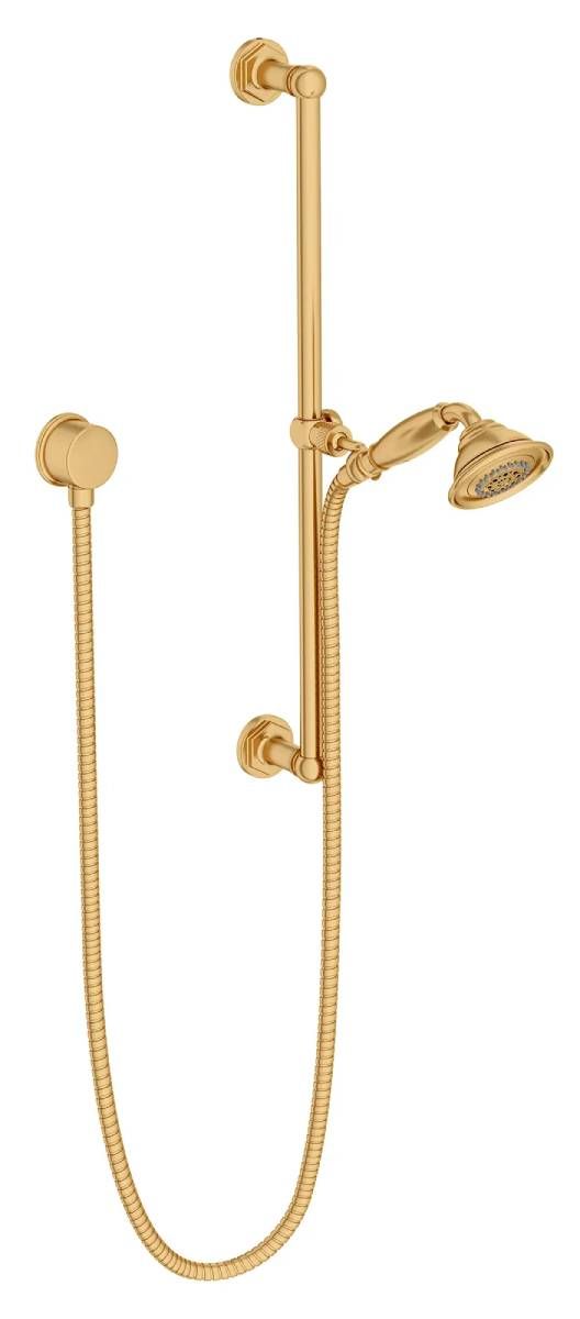 DXV Oak Hill® Satin Brass Personal Hand Shower Set with Adjustable 24" Slide Bar-0