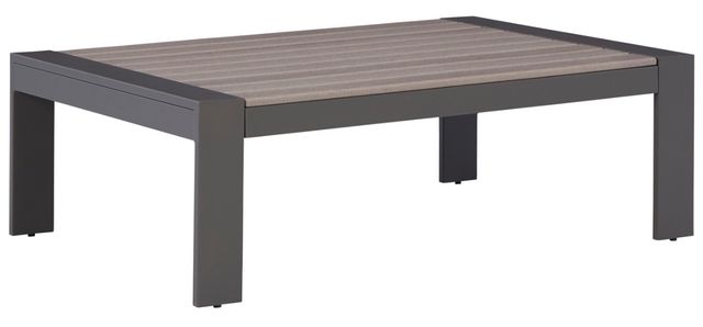 Signature Design by Ashley® Tropicava 2-Piece Taupe/White Outdoor Conversation Set-2