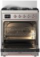 Ilve® Majestic III 30" Stainless Steel Pro Style Dual Fuel Natural Gas Range with Solid Door and Copper Trim-1