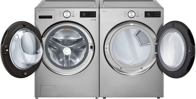 LG Graphite Steel Front Load Washer & Gas Dryer Laundry Pair-1