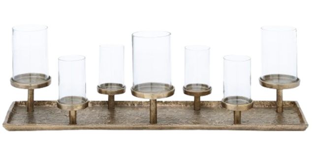 Signature Design by Ashley® Wallmond Antique Brass Candle Holder-1