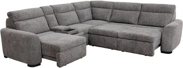 Parker House® Kline 6-Piece Nightfall Modular Slider Sectional with Extensions Footrests-0