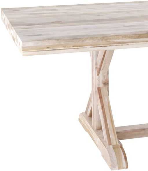 Canade Customizable Loft Natural Washed Trestle Dining Table-1