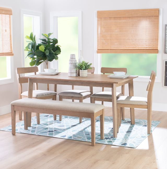 Powell® Daly 6-Piece Natural/Sand Dining Set-1