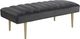 TOV Furniture Jax Grey Velvet Bench-1