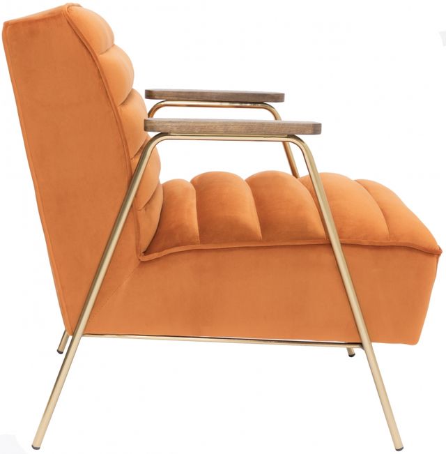 Meridian Furniture Woodford Orange Velvet Accent Chair-3